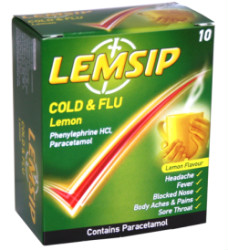 Lemsip Cold and Flu Lemon Sachets x10