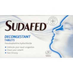 Sudafed Decongestant Tablets 12s
