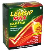 Lemsip Max Strength Cold and Flu Lemon Sachets 10