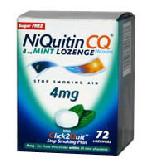 NIQUITIN LOZENGE MINT 4MG 72 pieces